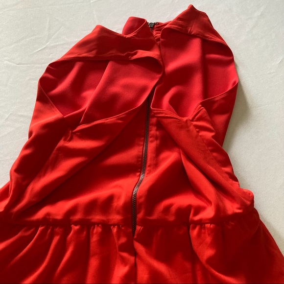 Alice + Olivia Shana Coral Pleated Scoop Neck Dress Size M - Picture 11 of 14